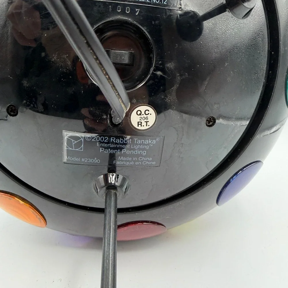 Vintage Rotating Multi-Color Strobe Light RABBIT TANAKA Disco Lamp Mushroom 12